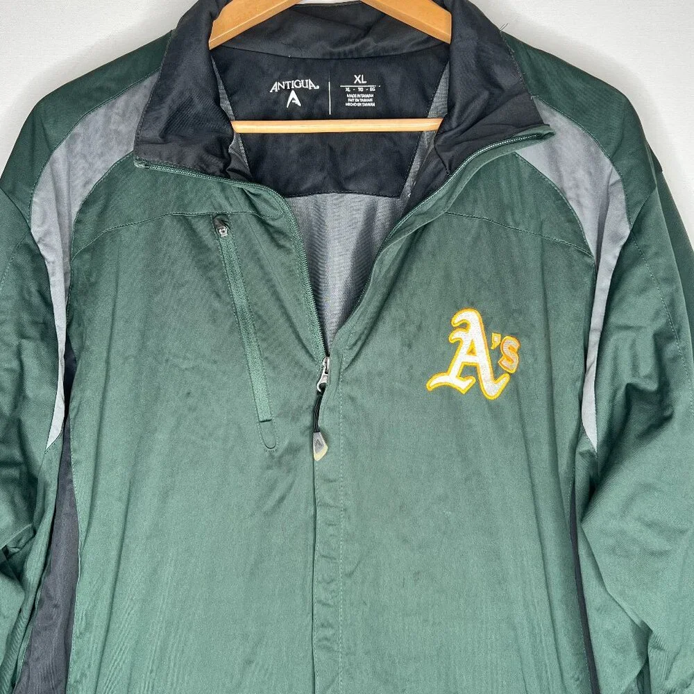 Vintage MLB Oakland Athletics A's Antigua Jacket Windbreaker - Picture 2 of 6